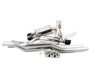 ES#2827266 - SSXAU062BLK - Cat-Back Exhaust System - non-Resonated - 2.36" stainless steel with dual oval satin sheen black tips - Milltek Sport - Audi