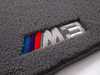 ES#194773 - 82110136309 - ///M3 Carpeted Floor Mat Set - Gray - (NO LONGER AVAILABLE) - Complete set of four embroidered with M3 logo - Genuine BMW - BMW