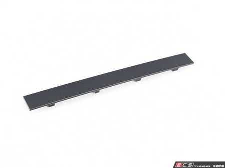 ES#3424246 - 8W0807287ARU6 - Front License Plate Bracket Filler Trim - Dark Chrome / Matte  - Covers the hardware provision for the front license plate bracket for Black Optics Package - Genuine Volkswagen Audi - Audi