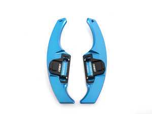 ES#3411649 - 019859ECS01-04 - Aluminum Paddle Shifters - Polished Blue Anodized - (NO LONGER AVAILABLE) - Maintain steering control while changing gears with our oversized billet aluminum paddle shifters - ECS - 