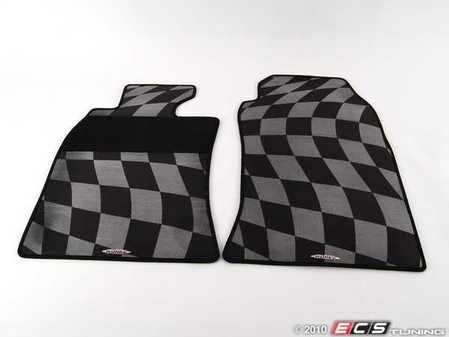 ES#120713 - 51470403371 - John Cooper Works Checkered Floor Mats Front Set - Priced Each Set - (NO LONGER AVAILABLE) - Upgrade you stock floor mats to the JCW version - Genuine MINI - 
