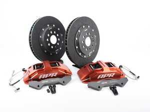 ES#3537657 - BRK00001 - Front Big Brake Kit (350x34) - Red  - (NO LONGER AVAILABLE) - Red, 6-piston calipers with floating 2-piece rotors, and performance pads - APR - 