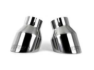 ES#3537653 - TPK0001  - Double-Walled Exhaust Tips - Polished - Pair of slash-cut double-walled 4 exhaust tips with 2.5" inlets - APR - Audi Volkswagen Porsche