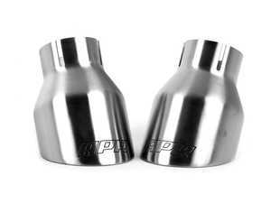 ES#3537654 - TPK0002 - Double-Walled Exhaust Tips - Brushed - Pair of slash-cut double-walled 4 exhaust tips with 2.5" inlets - APR - Audi Volkswagen Porsche