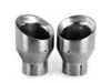 ES#3537654 - TPK0002 - Double-Walled Exhaust Tips - Brushed - Pair of slash-cut double-walled 4 exhaust tips with 2.5" inlets - APR - Audi Volkswagen Porsche
