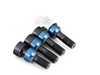 ES#3669096 - 00004460283 - Extended-Length Locking Wheel Bolt Set - Black - Thatcham style - 52mm shaft (37mm length under seat) - Genuine Porsche - Porsche