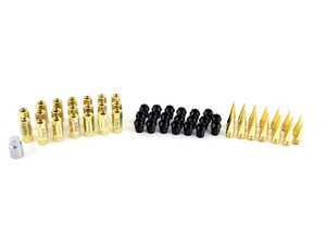 ES#3466851 - SHS3P-24K-14x1.5 - 3-Piece Long Spiked Lug Nuts - 24K Gold - Set of 20 3-piece locking lug nuts - Sickspeed - Audi Volkswagen