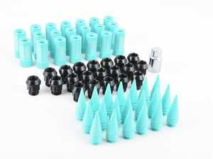 ES#3466855 - SHS3P-MTG-14x1.5 - 3-Piece Long Spiked Lug Nuts - Mint Green - Set of 20 3-piece locking lug nuts - Sickspeed - Audi Volkswagen