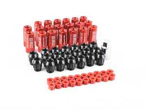 ES#3466874 - SHC3P-RED-14x1.5 - 3-Piece Short Capped Lug Nuts - Red - Set of 20 3-piece locking lug nuts - Sickspeed - Audi Volkswagen