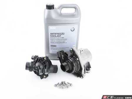 ES#3248062 - 11517586925KT11 - Water Pump And Thermostat Kit - Includes everything you need to replace your water pump and thermostat. Featuring high-quality, German-made water pump and thermostat. - Assembled By ECS - BMW