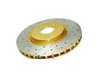 ES#3551371 - 42526xsKT - DBA Front Cross Drilled & Slotted Brake Rotors - Pair 11.02" (280x22) - 4000 Series uni-directional rotors with gold hubs - DBA - MINI