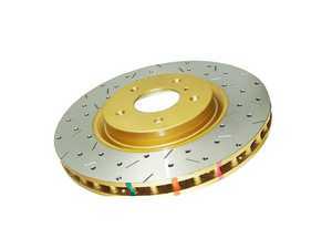 ES#3551371 - 42526xsKT - DBA Front Cross Drilled & Slotted Brake Rotors - Pair 11.02" (280x22) - 4000 Series uni-directional rotors with gold hubs - DBA - MINI