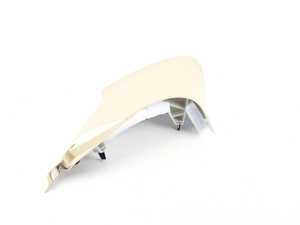 ES#2088053 - 7P6867245YYT - Left Upper D-Pillar Trim - Cornsilk Beige - Cloth lined pillar trim - Genuine Volkswagen Audi - Volkswagen