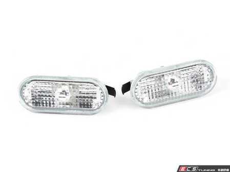 ES#241006 - 1J0998117A - Rough Style Side Marker Set - Clear - Fender-mounted side markers - MTC - Volkswagen