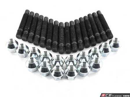 ES#2960515 - prach5KT9 - Wheel Stud Conversion Kit - Full Set - Make wheel changes faster and easier, enough to convert both axles - ECS - MINI