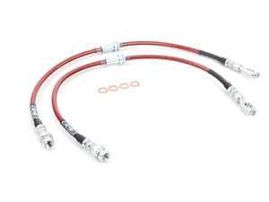 ES#3525108 - 024674ECS01 - Exact-Fit Stainless Steel Brake Lines - Front - Set of two lines replaces front lines. Includes new OEM spring retaining clips. - ECS - Audi Volkswagen