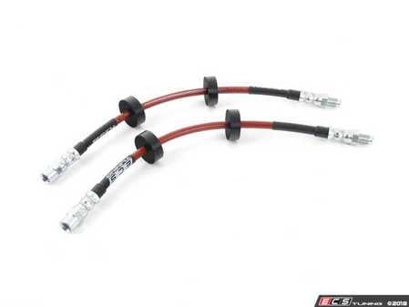 ES#3449510 - 024852ECS01 - Exact-Fit Stainless Steel Brake Lines - Front - DOT-compliant kit to improve pedal feel in your vehicle. - ECS - Audi Volkswagen