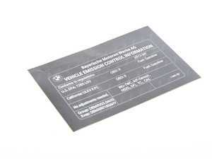 ES#2683803 - 71227649767 - Exhaust Emissions Label - Genuine BMW - BMW