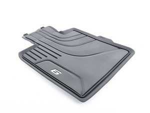 ES#3486841 - 51472446289 - Black All Weather Rubber Floor Mats - Front - Rubber mats keep liquid from soaking in. - Genuine BMW - BMW