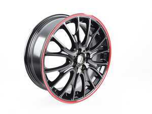 ES#3557528 - 36106850209sdKT - R113 JCW LM Rad Cross Spoke Wheel 18" (4x100) Black With Red Stripe - Set Of Four *Scratch And Dent* - (NO LONGER AVAILABLE) - 18 x 7J ET:52 Ronal Wheel - Genuine MINI - 