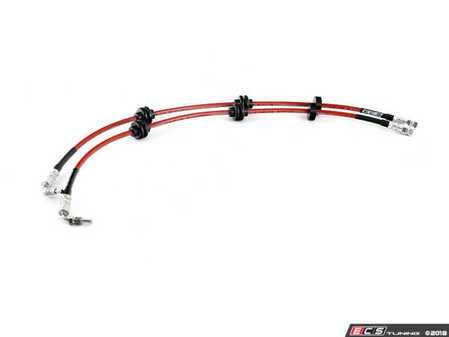 ES#3410498 - 019318ECS01 - Front Exact-Fit Stainless Steel Brake Lines - Front set of DOT-compliant lines for an improved pedal feel - ECS - Audi