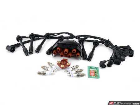 ES#4818977 - E34S38IGNKT - Ignition Service Kit - Includes new NGK plugs, Genuine BMW spark plug wires, a Bremi distributor cap, and a Bosch rotor - Assembled By ECS - BMW