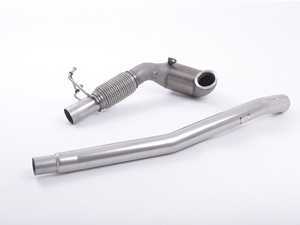 ES#3129648 - SSXAU586 - 3" Large Bore Downpipe - Featuring Milltek Sport Hi-Flow sports cat, designed to be used with OE factory exhaust system. - Milltek Sport - Audi