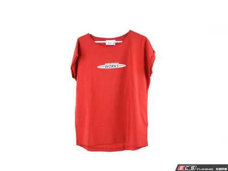 ES#3442658 - 80142454494 - MINI JCW Women's Logo T Shirt Logo Chili Red - Large - Show your JCW style with this shirt - Genuine MINI - MINI