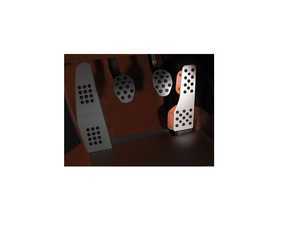 ES#4315597 - P71MSILVER - Rennline Gas Pedal - Silver  - Includes just the gas pedal with rubber grips - Rennline - MINI