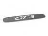 ES#1489705 - 99655130590A03 - GT3 Rear Carpet Emblem - Black plastic GT3 badge that attaches to the rear passenger compartment carpet - Genuine Porsche - Porsche