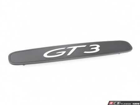 ES#1489705 - 99655130590A03 - GT3 Rear Carpet Emblem - Black plastic GT3 badge that attaches to the rear passenger compartment carpet - Genuine Porsche - Porsche