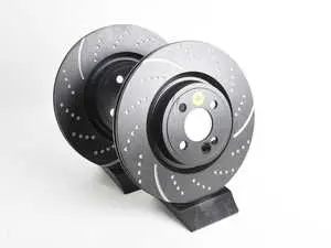 Front Brake Rotors EBC Slotted And Dimpled - Pair 12.44