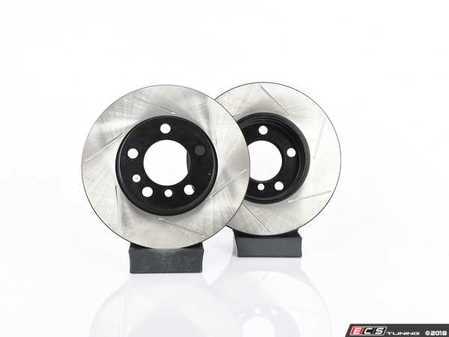 ES#2839074 - 34119811537slKT - Performance Front & Rear Brake Service Kit - Featuring ECS V4 Slotted rotors and EBC Red pads - Assembled By ECS - 