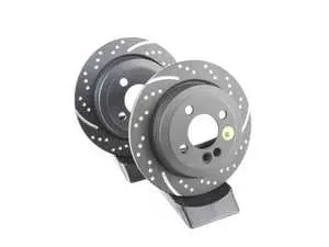 Rear Brake Rotors EBC Slotted And Dimpled - Pair 10.19