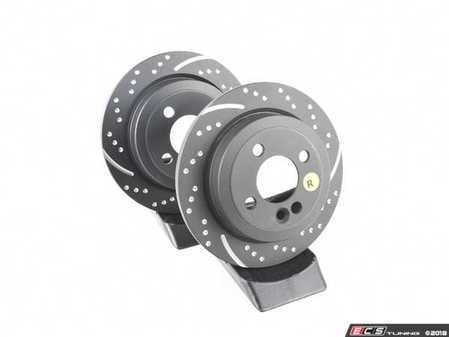 ES#521652 - GD1490 - Rear Brake Rotors EBC Slotted And Dimpled - Pair 10.19" (259x10) - Upgrade to a slotted / dimpled rotor for improved braking - EBC - MINI