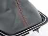 ES#2786363 - 5C7711113CCBR - Shift knob - with boot - Black leather with red stitching and aluminum trim - Genuine Volkswagen Audi - Volkswagen