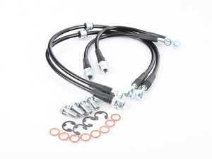 ES#3476969 - 034-303-0017 - Front & Rear Stainless Braided Brake Line Kit - Replace your stock rubber brake hoses with these performance-minded stainless steel braided lines - 034Motorsport - Audi Volkswagen