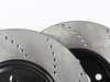 ES#3236226 - 128.33123lKT - Front Cross Drilled Brake Rotors - Pair (320x30) - Upgrade to a cross-drilled rotor for improved braking - StopTech - Audi