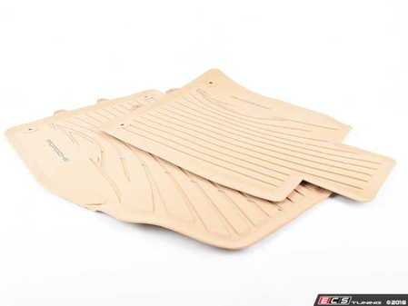 ES#3194233 - 981044800454H0 - Rubber Floor Mat Set - Luxor Beige - One set of two rubber mats - Genuine Porsche - Porsche