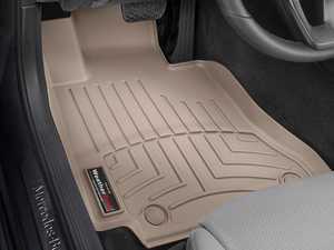 ES#2837894 - 456761 - Front FloorLiner Mats - Tan (2015-2021) Mercedes-Benz W205 C-Class - (NO LONGER AVAILABLE) - Laser measured for perfect fitment and ultimate protection against moisture and debris - WeatherTech - 