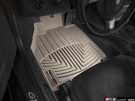 ES#2837806 - 452461 - Front FloorLiner - Tan - Laser measured for perfect fitment and ultimate protection against moisture and debris - WeatherTech - Porsche