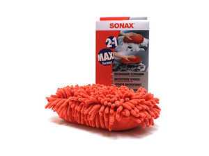 ES#3031687 - 428100 - Microfiber Car Wash Sponge - Red - Very soft microfiber with long chenille fibers for extra absorbency and enhanced foaming action. - SONAX - Audi BMW Volkswagen Mercedes Benz MINI Porsche