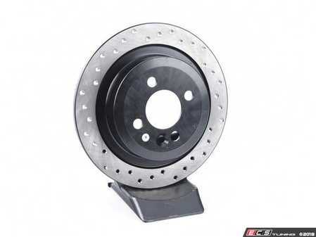 ES#3048771 - 128.34113R - Cross Drilled Brake Rotor - Rear 11.02" (280x10) - This design removes performance robbing outgas and material dust caused by braking - StopTech - MINI