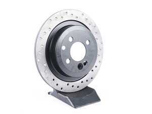 ES#3048762 - 128.34113L - Cross Drilled Brake Rotor - Rear 11.02" (280x10) - This design removes performance robbing outgas and material dust caused by braking - StopTech - MINI
