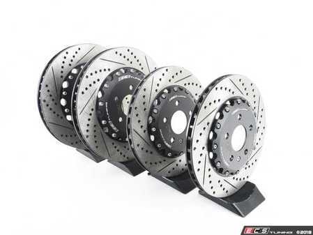 ES#3525662 - 003975ecs01aKT1 - Performance Front & Rear Brake Rotor Kit - Direct bolt-on replacement - Offering 8.3% weight reduction front, 3.5% reduction rear! - ECS - Audi