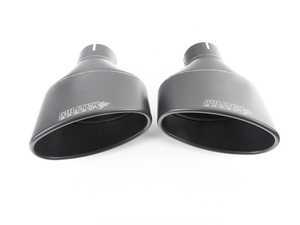 ES#3536887 - SSXAU740 - Cat-Back Exhaust System - Non-Resonated - 3.00" Stainless Steel with dual Cerakote Black oval tips - Retains valves from OE system - Milltek Sport - Audi