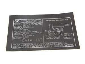 ES#185089 - 71227551137 - Exhaust Emissions Label - Genuine BMW - BMW