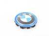 ES#3251084 - 36136883558 - Wheel center cap - priced each - Center cap with Blue surround ring - Genuine BMW - BMW