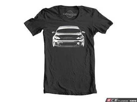 ES#3551908 - AP20VIM - Rendered MK6 T-Shirt - Medium - Features a plasticharge printing process that removes the pigment of the fabric leaving behind the rendering of a MK6 GTI - Rennline - Volkswagen
