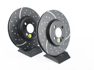 Front Brake Rotors EBC Slotted And Dimpled - Pair 11.57